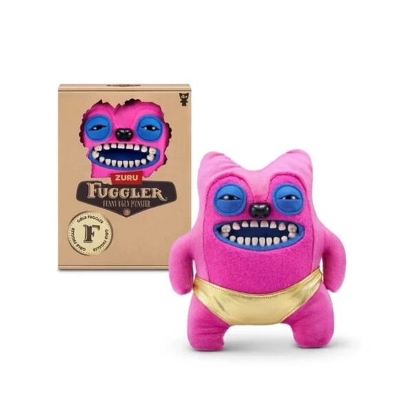 ZURU Fuggler Funny Ugly Monster Gold Fuggler Human Like Teeth 9” - Picture 2 of 3